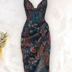 HALLEY DRAPED MIDI DRESS